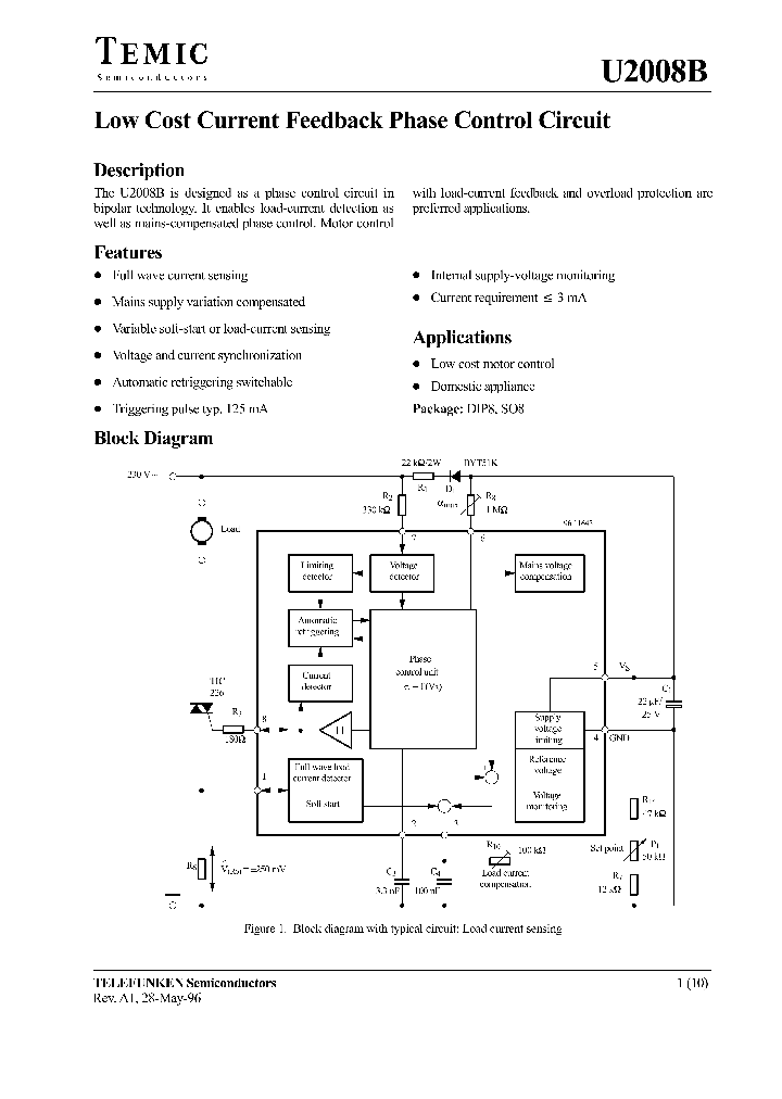 U2008B_62229.PDF Datasheet Download --- IC-ON-LINE