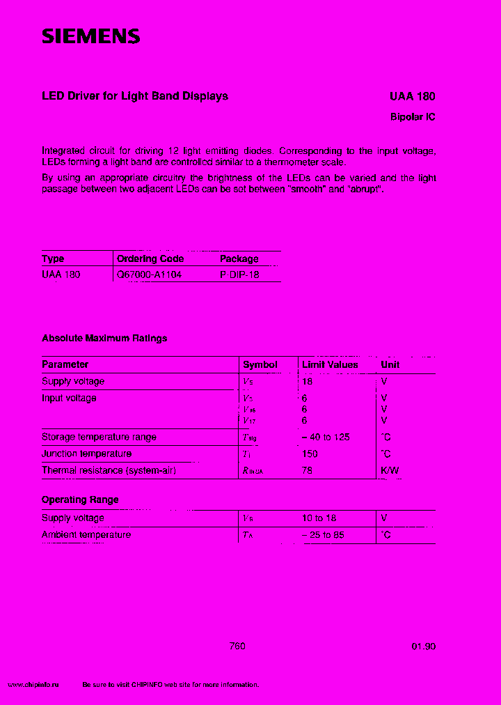 UAA180_61809.PDF Datasheet Download --- IC-ON-LINE