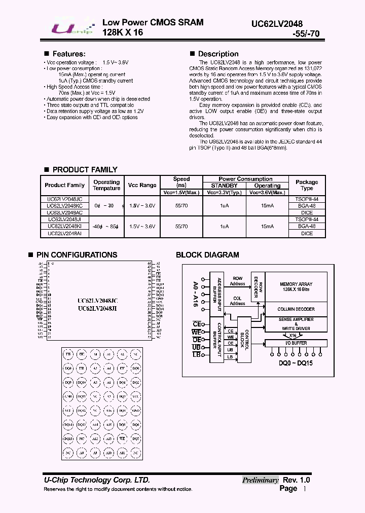 UC62LV2048_60842.PDF Datasheet