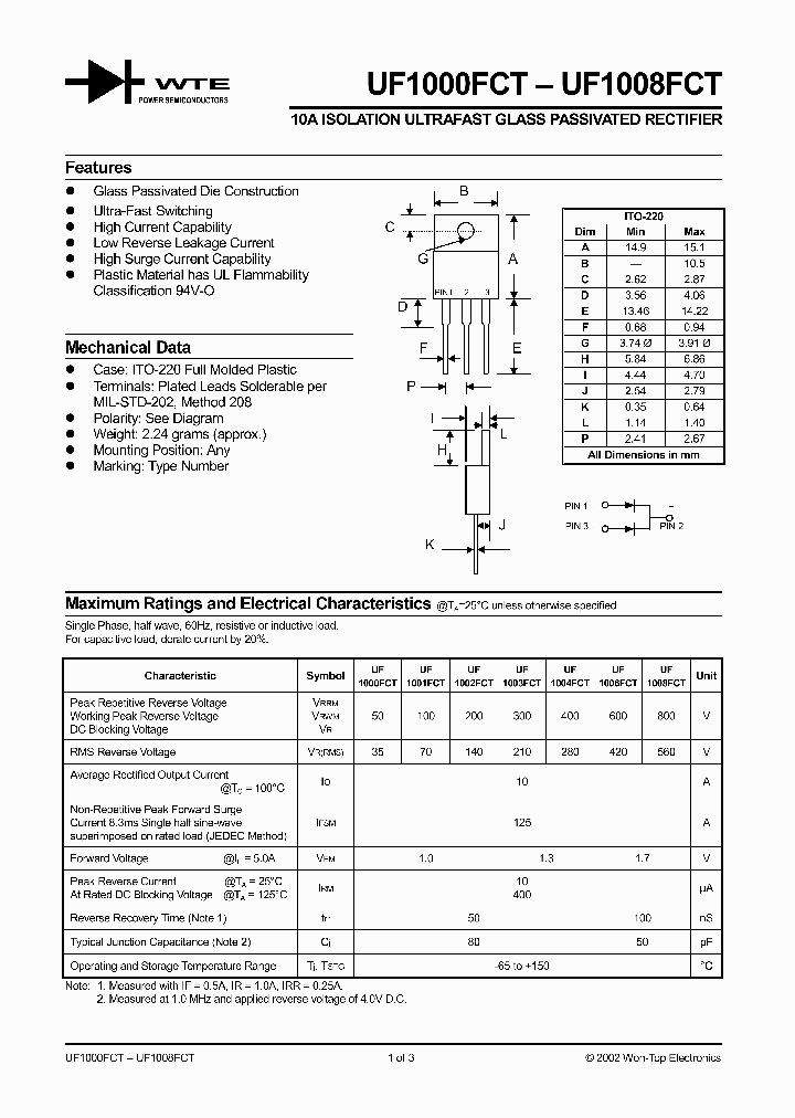 UF1001FCT_126197.PDF Datasheet