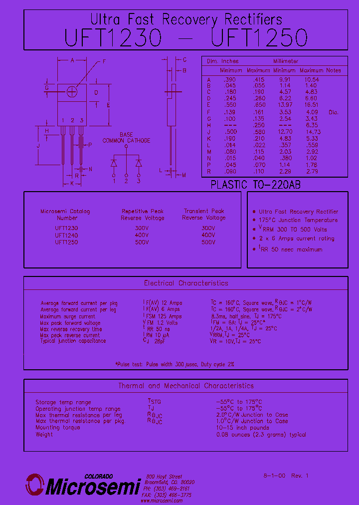 UFT1230_60502.PDF Datasheet