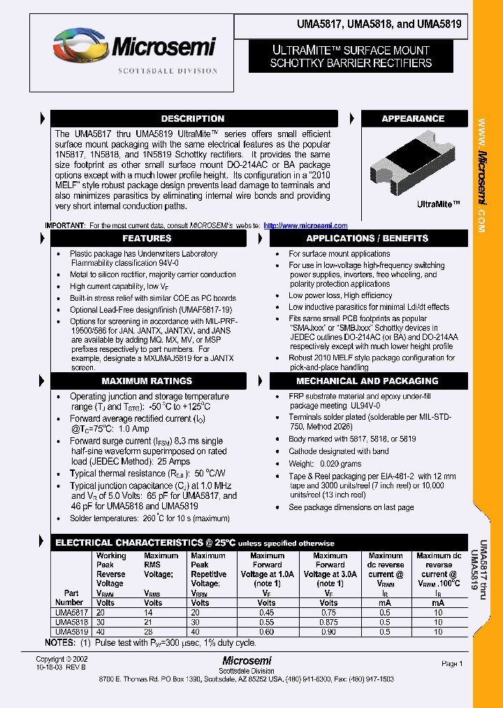 UMA5817_59297.PDF Datasheet
