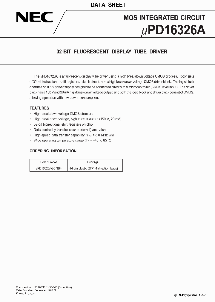 UPD16326A_5247.PDF Datasheet