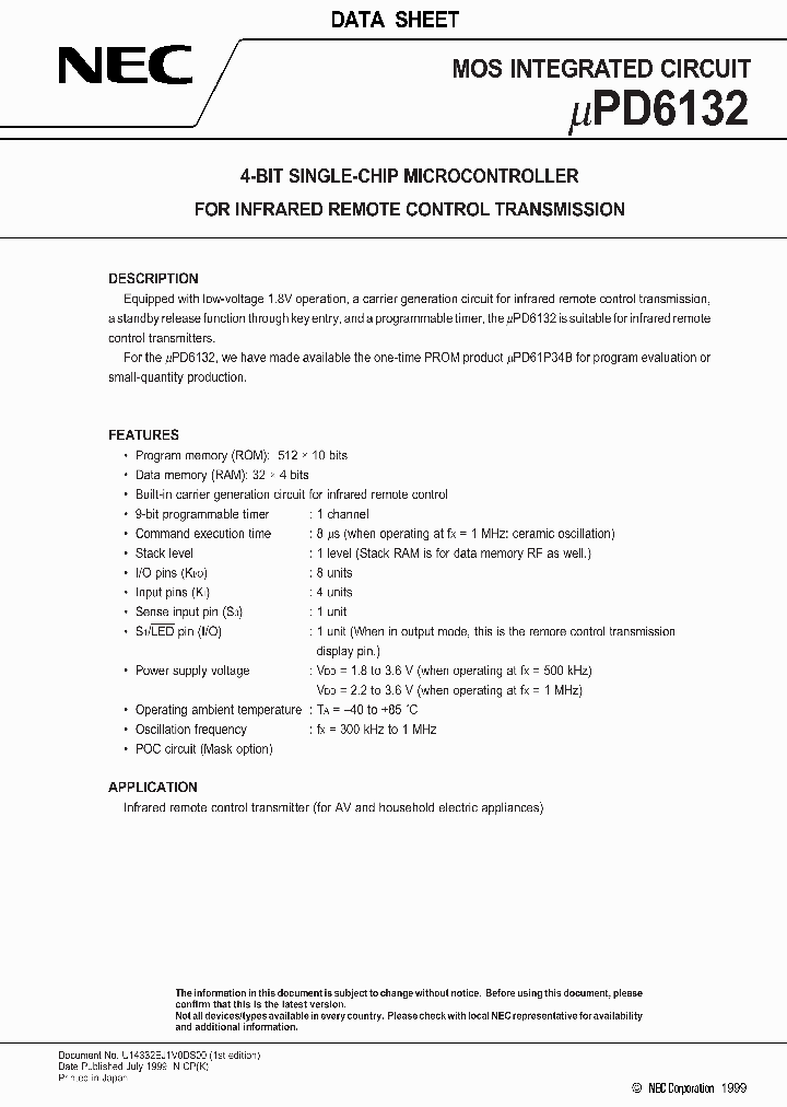 UPD6132_5507.PDF Datasheet