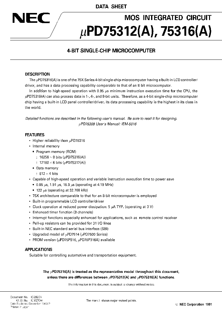 UPD75312_165742.PDF Datasheet