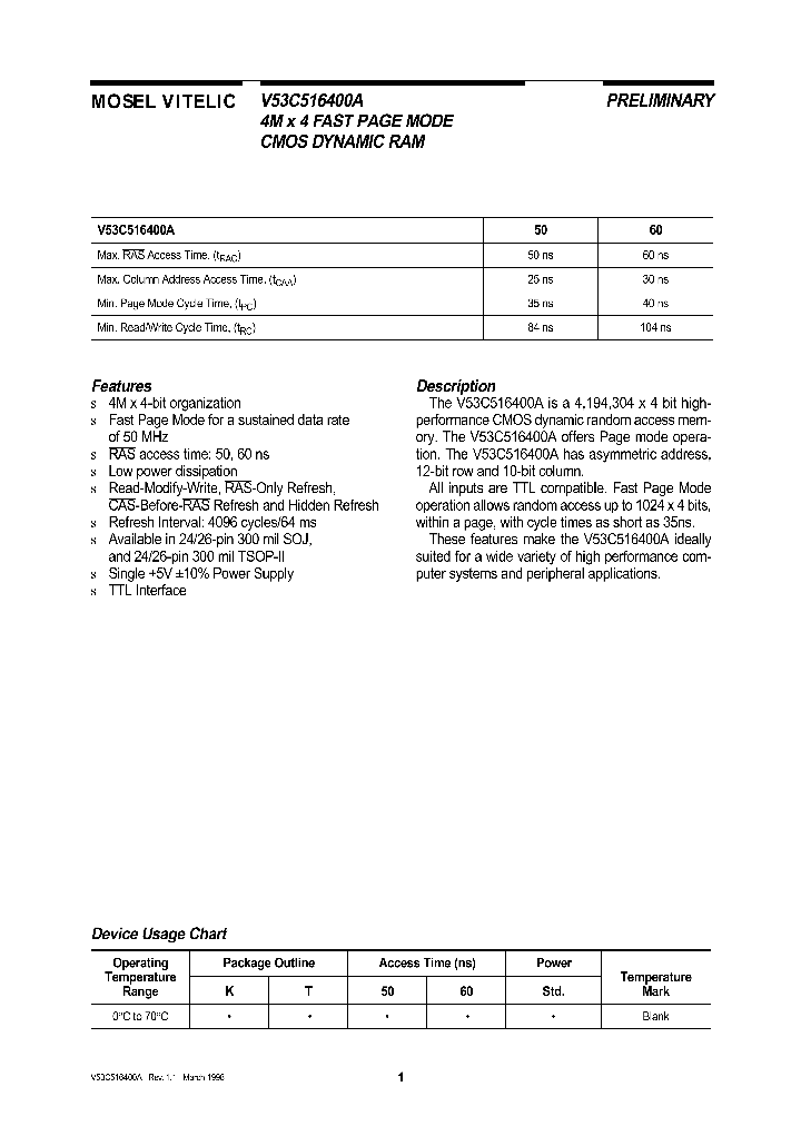 V53C516400A_167930.PDF Datasheet