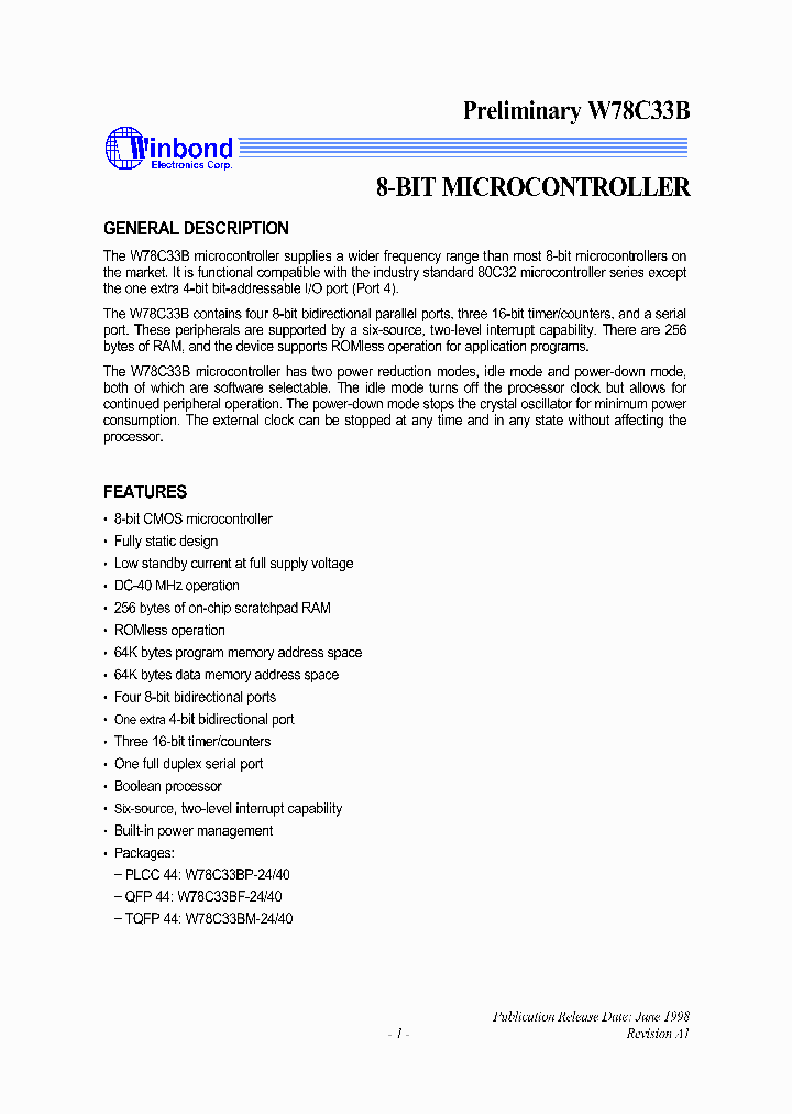 W78C33B_52452.PDF Datasheet