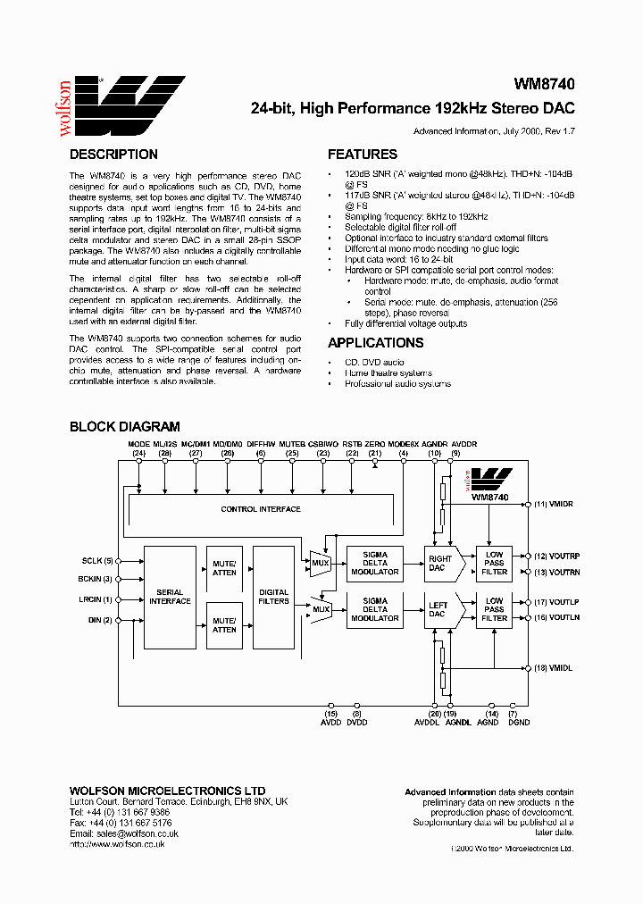 WM8740_51826.PDF Datasheet