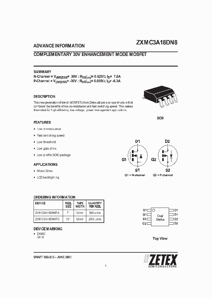 ZXMC3A18DN8_23247.PDF Datasheet