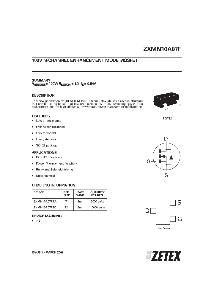 ZXMN10A07F_11806.PDF Datasheet