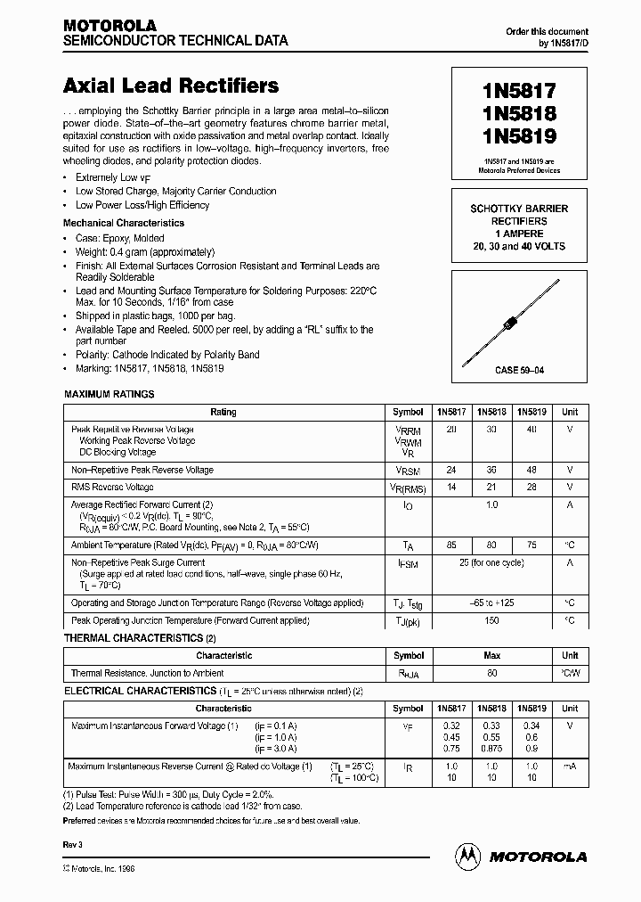 1N5819_303701.PDF Datasheet Download --- IC-ON-LINE