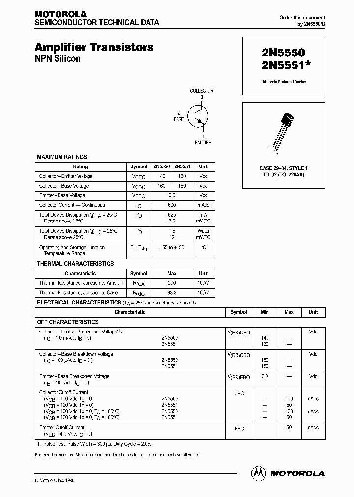 2N5551_258431.PDF Datasheet Download --- IC-ON-LINE