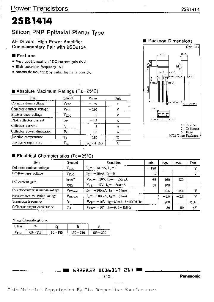 2SB1414_256902.PDF Datasheet