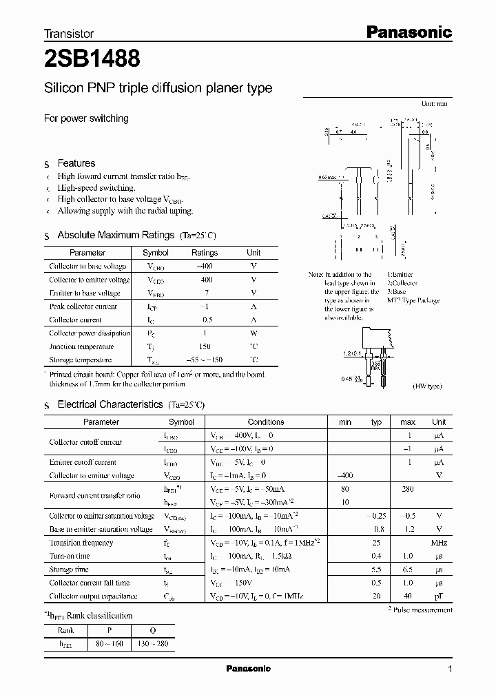 2SB1488_285168.PDF Datasheet