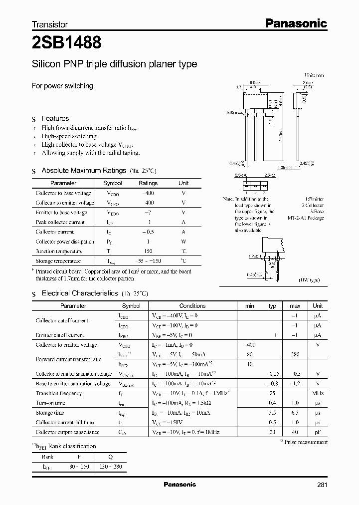 2SB1488_285169.PDF Datasheet