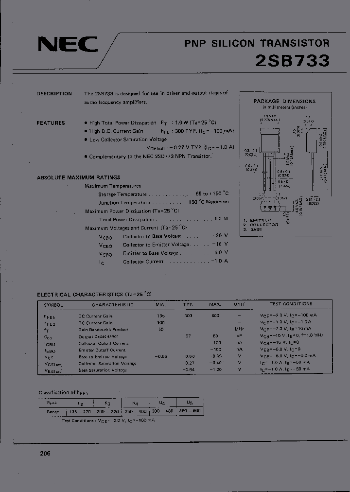 2SB733_274480.PDF Datasheet