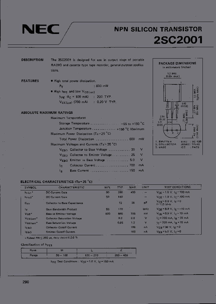 2SC2001_260538.PDF Datasheet