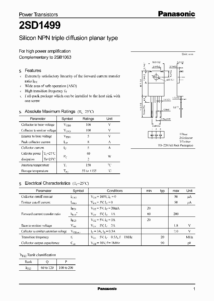 2SD1499_207029.PDF Datasheet