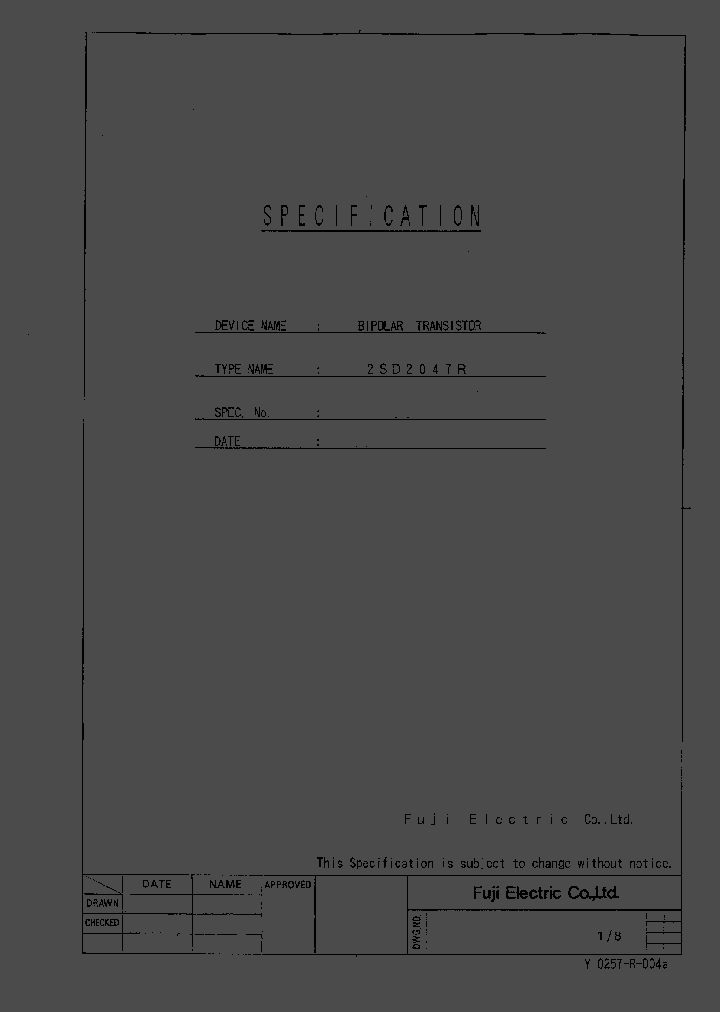 2SD2047_269349.PDF Datasheet