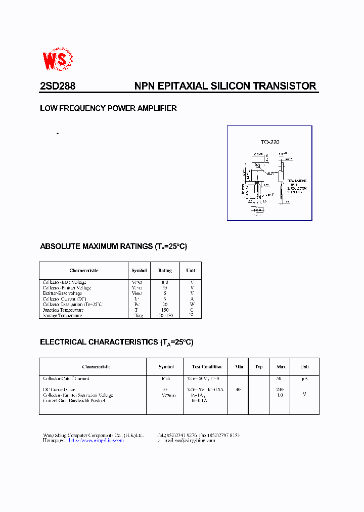 2SD288_247950.PDF Datasheet