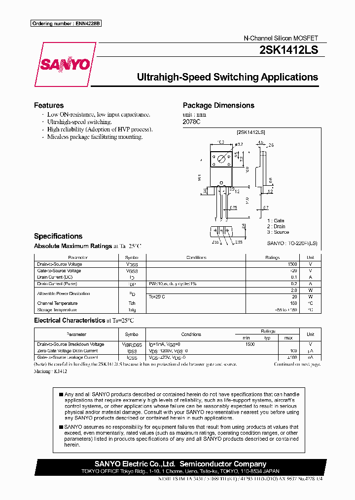 2SK1412LS_293528.PDF Datasheet