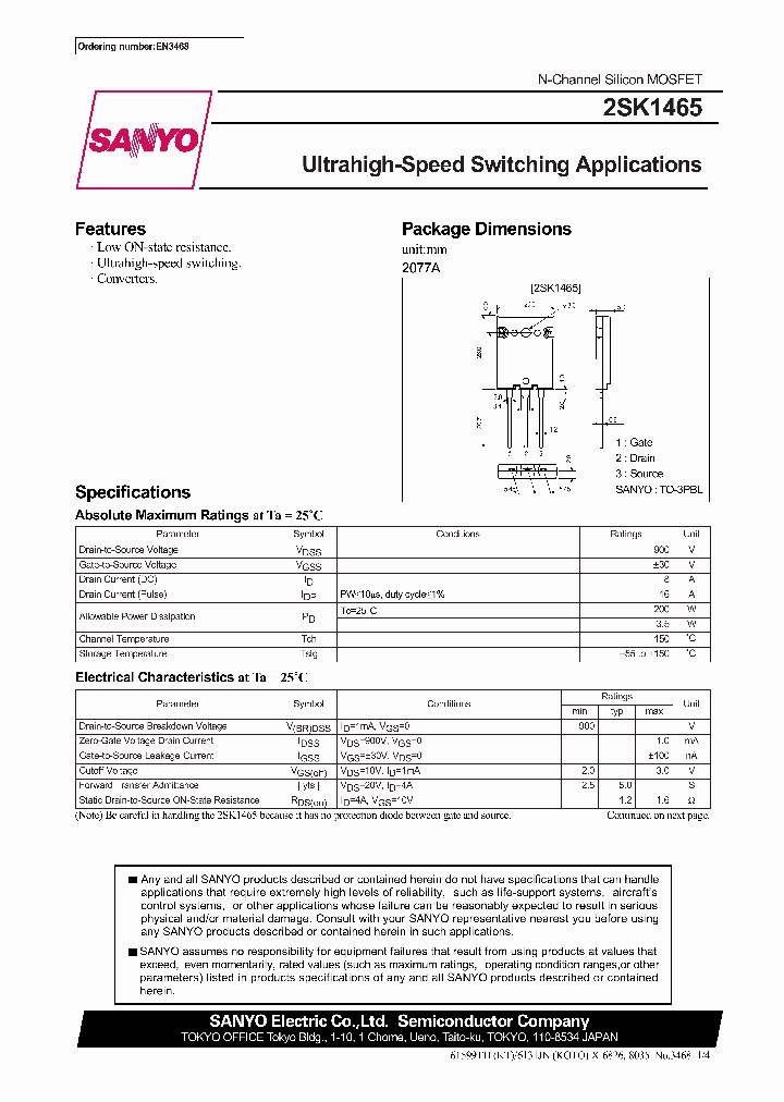 2SK1465_295067.PDF Datasheet