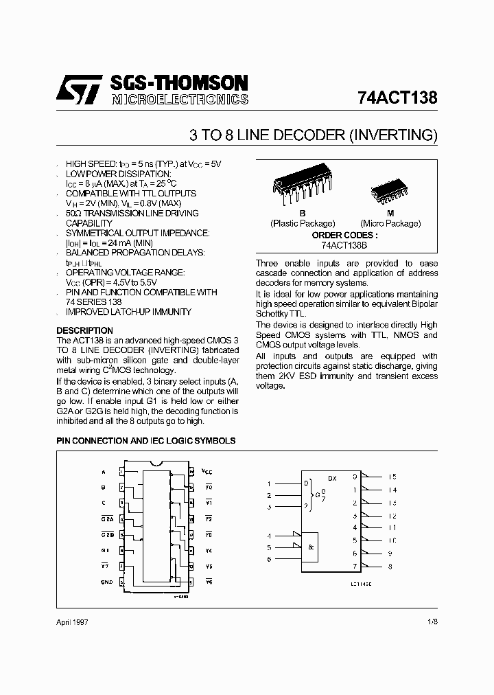 74ACT138_297175.PDF Datasheet