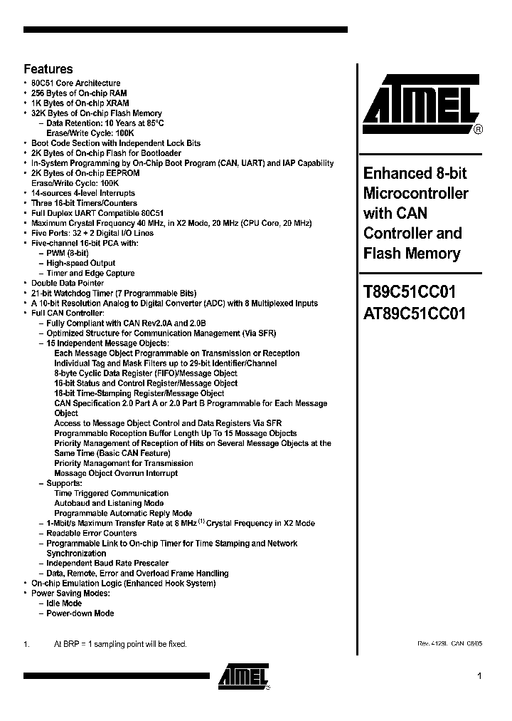 AT89C51CC01UA-RLTUM_270111.PDF Datasheet