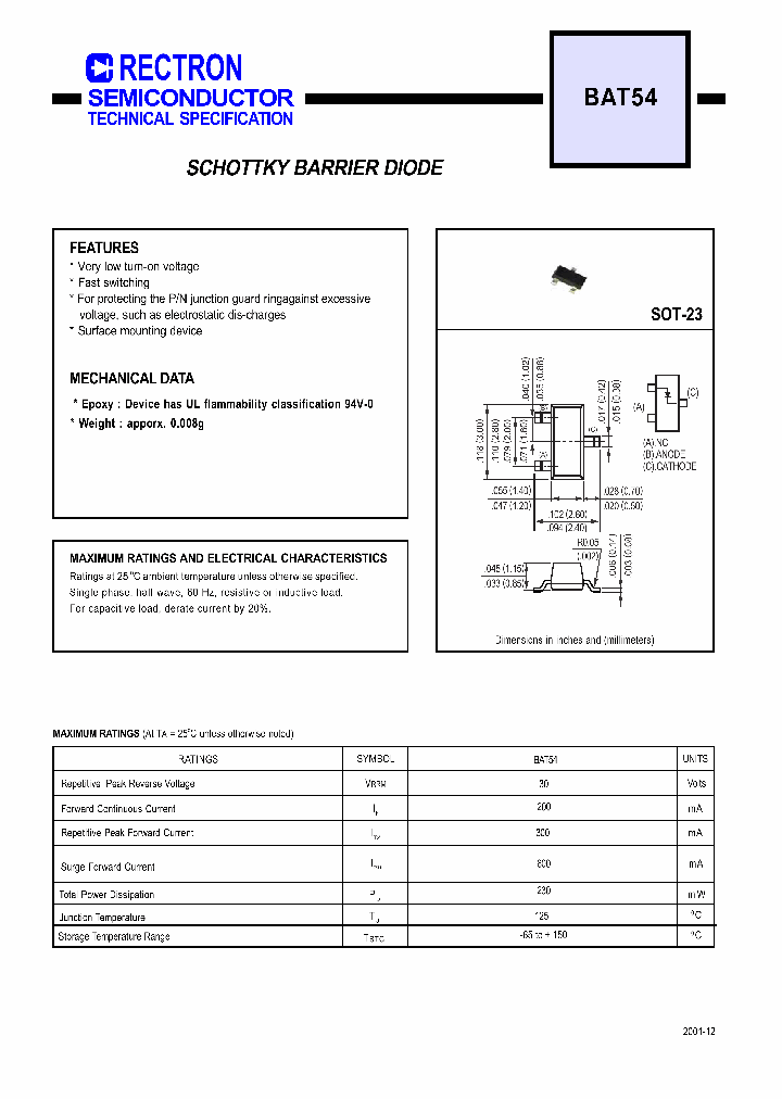 BAT54_273727.PDF Datasheet