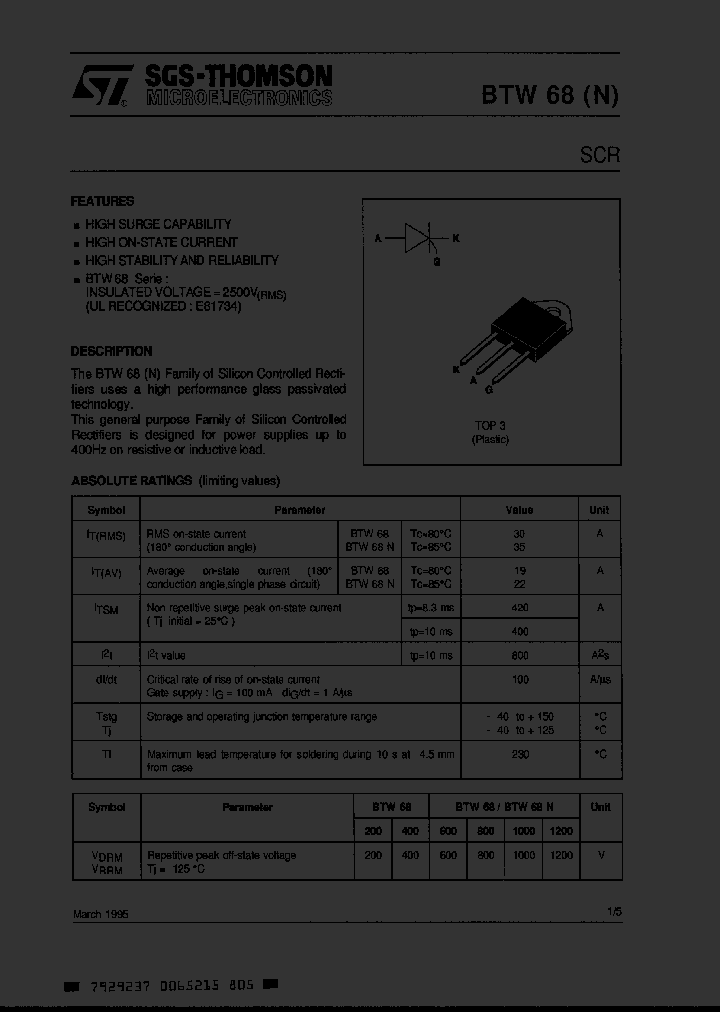 BTW68_217377.PDF Datasheet