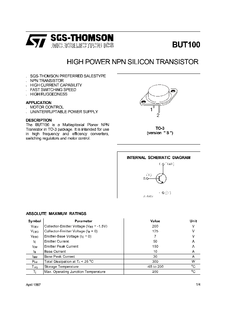 BUT100_58931.PDF Datasheet