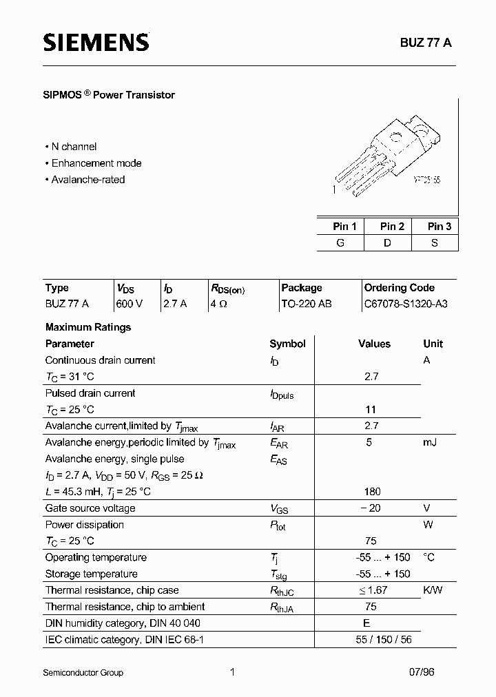 BUZ77A_274511.PDF Datasheet