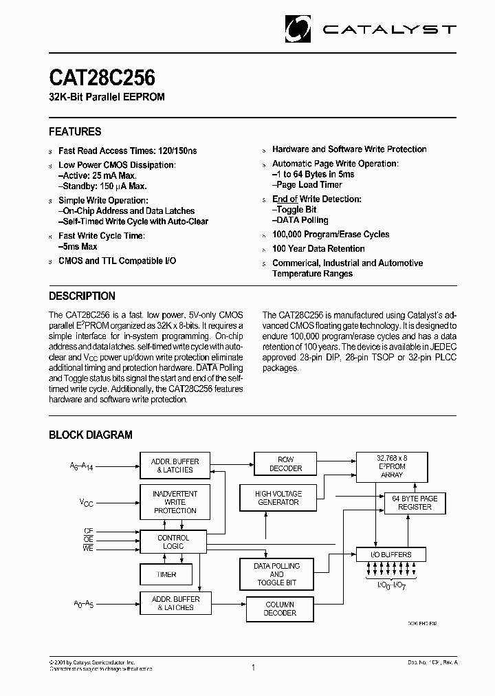 CAT28C256P-12_203356.PDF Datasheet