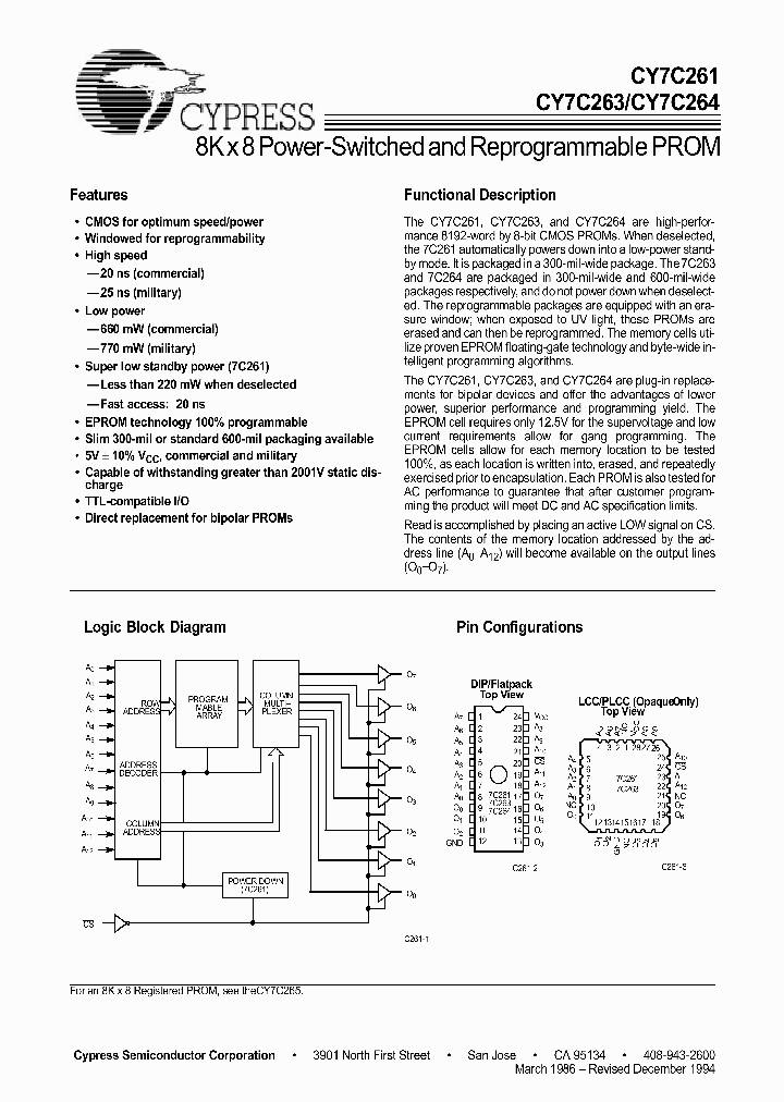 CY7C264_191932.PDF Datasheet