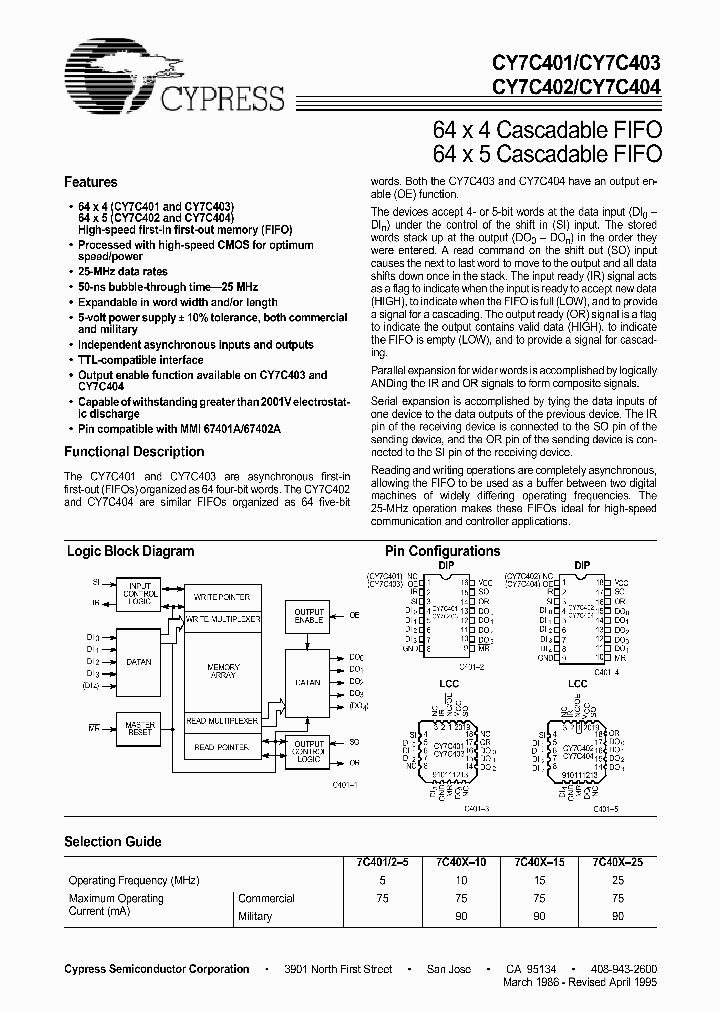 CY7C403_237896.PDF Datasheet