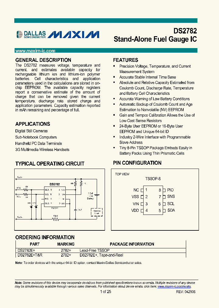 DS2782_271472.PDF Datasheet