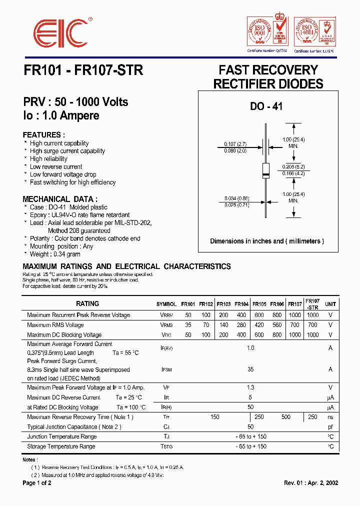 FR107_250970.PDF Datasheet Download