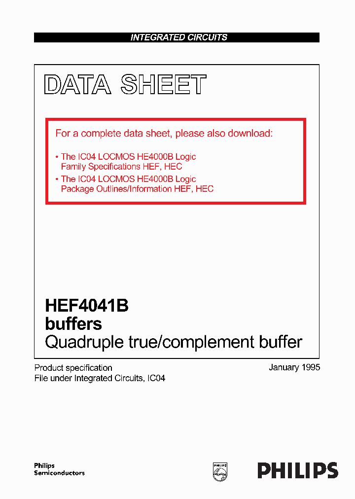 HEF4041B_291222.PDF Datasheet