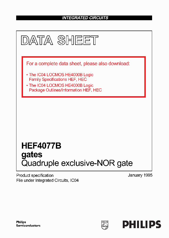 HEF4077B_286793.PDF Datasheet