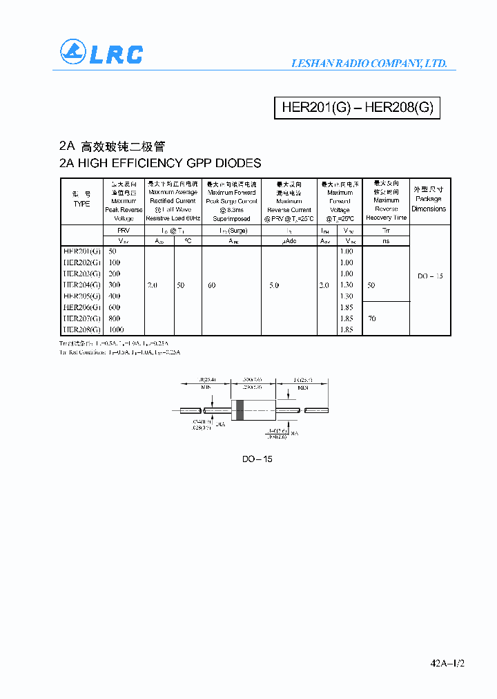 HER207_299125.PDF Datasheet Download --- IC-ON-LINE