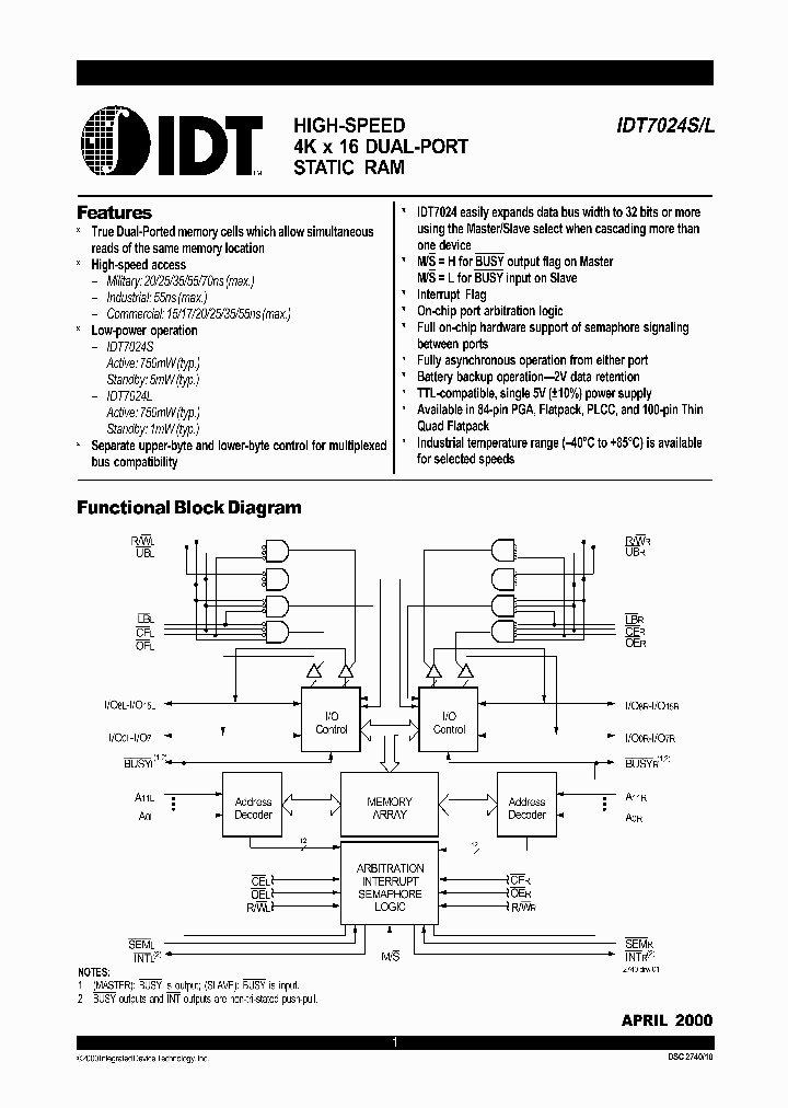 IDT7024SL_280955.PDF Datasheet