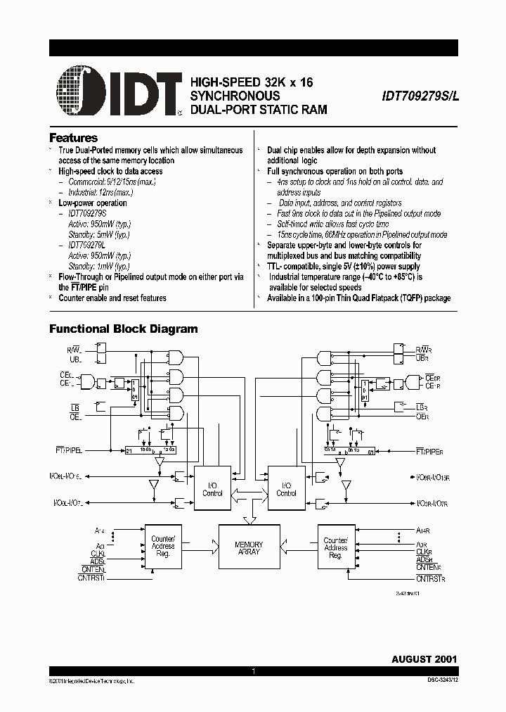 IDT709279SL_291639.PDF Datasheet