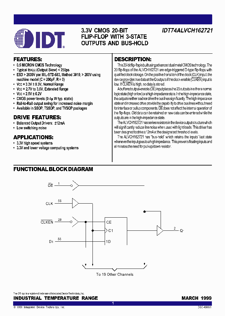 IDT74ALVCH162721_287143.PDF Datasheet