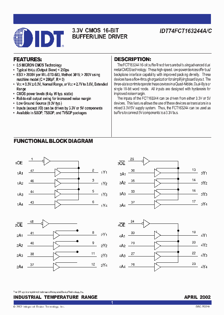 IDT74FCT163244C_283332.PDF Datasheet