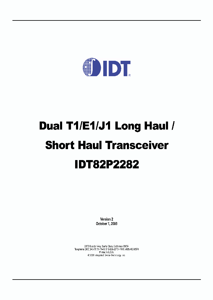 IDT82P2282PK_286947.PDF Datasheet