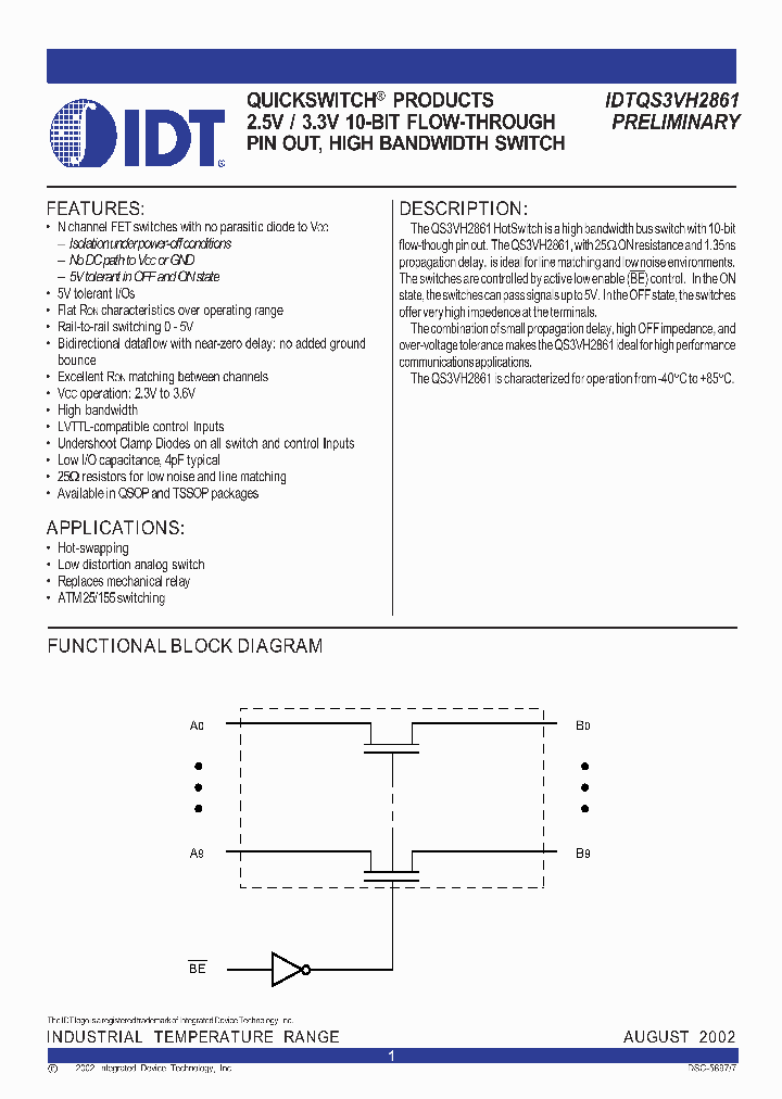 IDTQS3VH2861_284921.PDF Datasheet