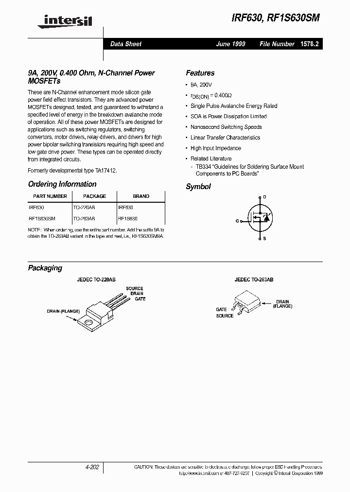 IRF630_273708.PDF Datasheet