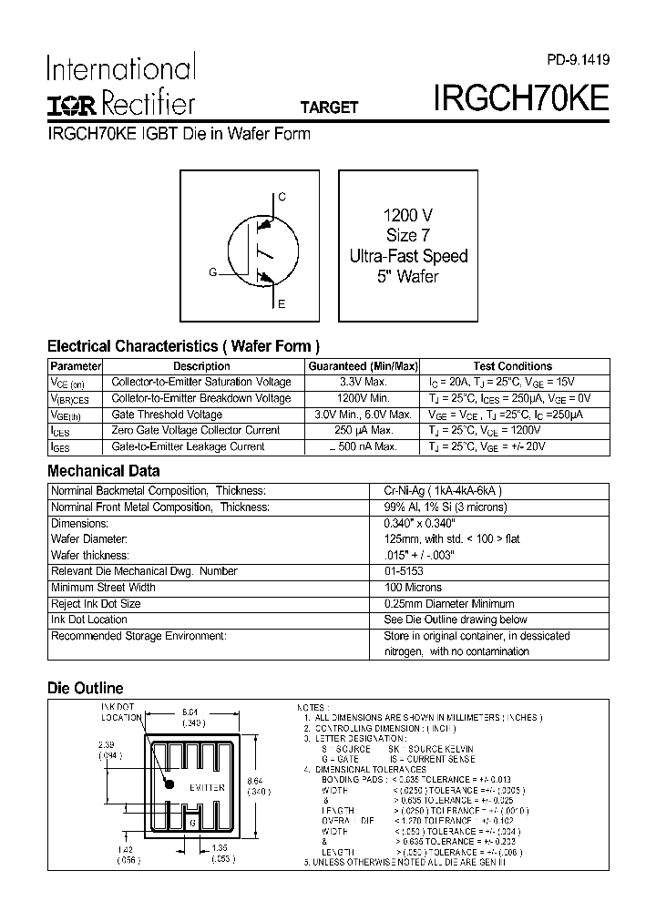 IRGCH70KE_275119.PDF Datasheet