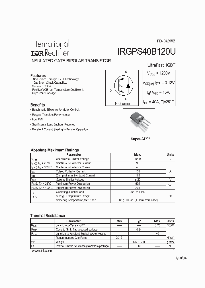 IRGPS40B12_298342.PDF Datasheet