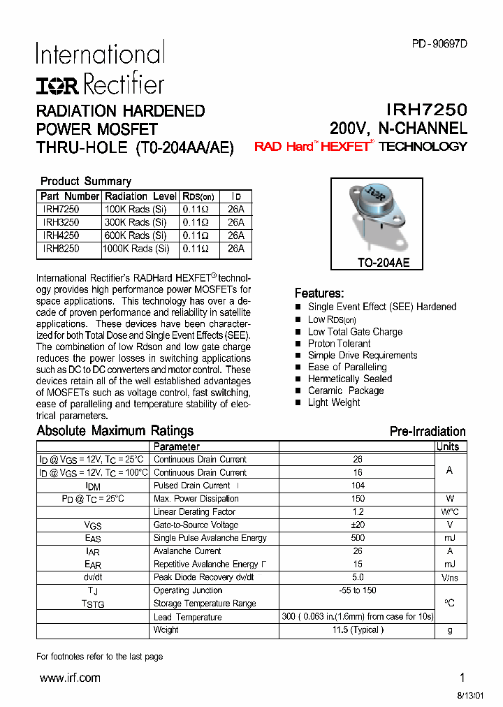 IRH7250_288340.PDF Datasheet